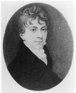 トーマスラブピーコックの肖像画のミニチュア（1785-1866）c.1805 作： Roger Jean
